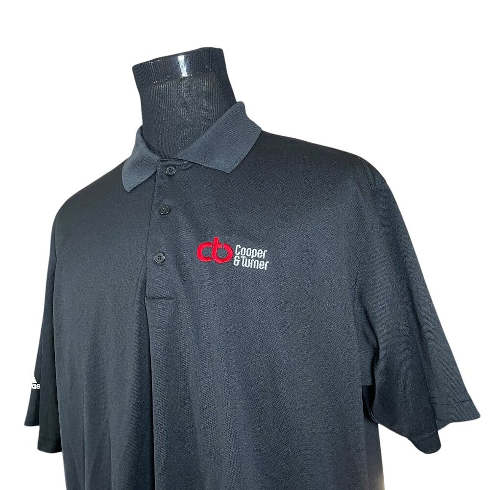 Adidas Men's Climalite Black Short Sleeve Polo Shirt 2XL Cooper & Turner
